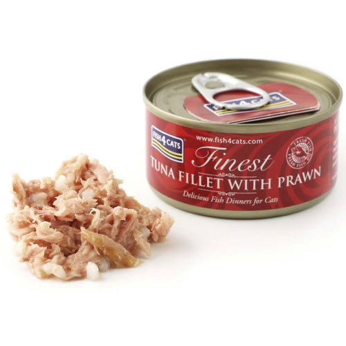 FISH4CATS Konzerva Tuna s kozicama 70g