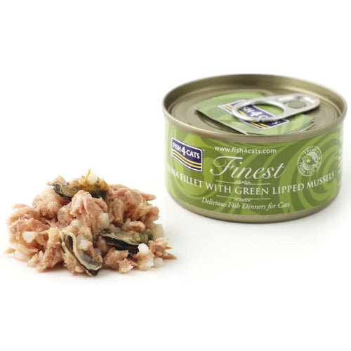FISH4CATS Tuna s zelenousnim dagnjama 70g