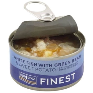 FISH4DOGS Finest, bijela riba s mahunama i batatom, bez žitarica, 85g