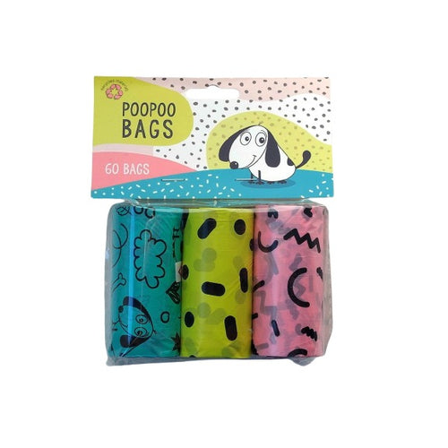 POOPOO Bags vrećice za izmet, razgradive, 3 role * 20 vrećica