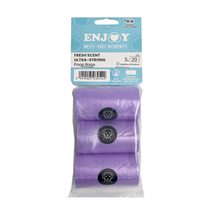 ENJOY Vrećice za izmet Ultra Strong Fresh, mirisne, 3 role x 20 vrećica