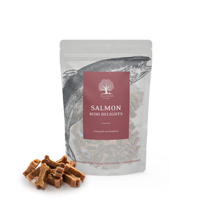 ESSENTIAL SALMON MINI DELIGHTS, bez žitarica, poslastica, losos, 100 g