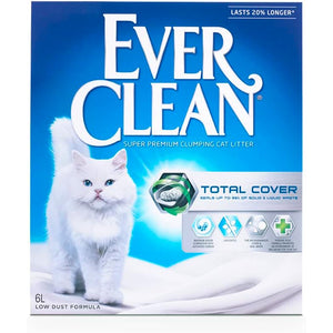 EVER CLEAN Total Cover, grudajući mineralni pijesak za mačke, bezmirisni, 6L
