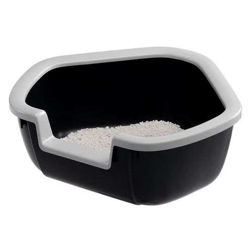 FERPLAST WC za mačke Dama, otvoreni, kutni, reciklirana plastika, 57,5x51,5x22cm