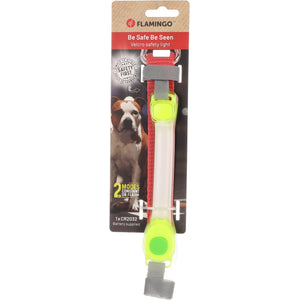 FLAMINGO Neil Fluo Svjetleća ogrlica za pse, 18,5 cm