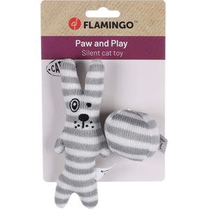 FLAMINGO Zec s loptom i ketnipom, sivi