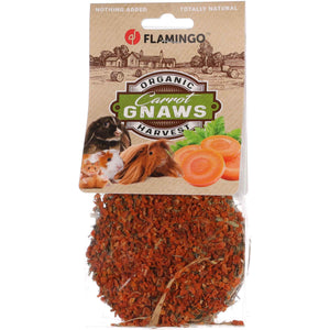 FLAMINGO Roll sijeno, poslastica za male životinje i kuniće, mrkva, 75g