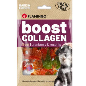 FLAMINGO Boost Chips, s govedinom i kolagenom, poslastica za pse, 60g
