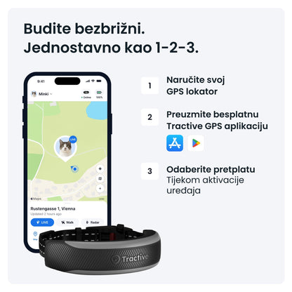 TRACTIVE CAT 6 mini, GPS uređaj za praćenje i zdravstveni nadzor mačaka