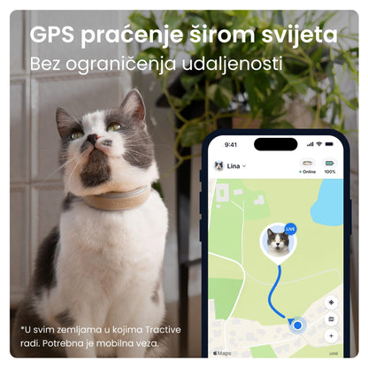 TRACTIVE CAT 6 mini, GPS uređaj za praćenje i zdravstveni nadzor mačaka, s integ