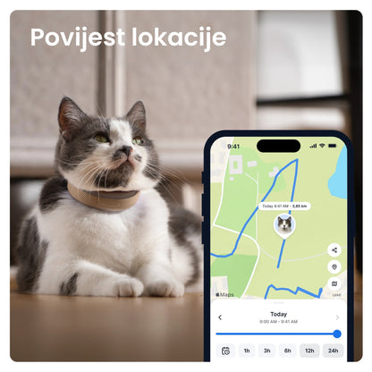 TRACTIVE CAT 6 mini, GPS uređaj za praćenje i zdravstveni nadzor mačaka, s integ