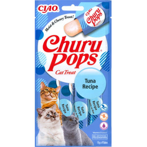 CHURU Pops, sočni žele, tunjevina, 4x 15g
