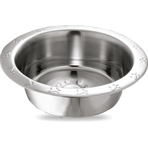 MR. PET Zdjelica Paw, inox, sa širokim rubom i motivom šape