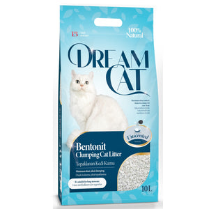 DREAM CAT Unscented, grudajući mineralni pijesak za mačke, bezmirisni