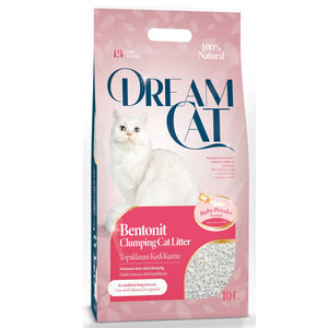 DREAM CAT Baby Powder, grudajući mineralni pijesak za mačke, mirisni, 10l
