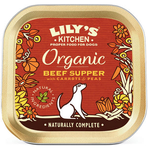 LILY'S KITCHEN Organic Supper, govedina s mrkvom i graškom, 150g