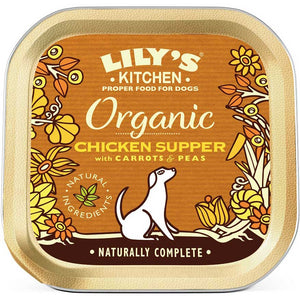 LILY'S KITCHEN Organic Supper, piletina s mrkvom i graškom, bez žitarica, 150g