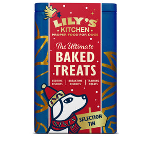 LILY'S KITCHEN Festive Baked Treats Tin, 3 vrste poslastica, s žitaricama, 300g