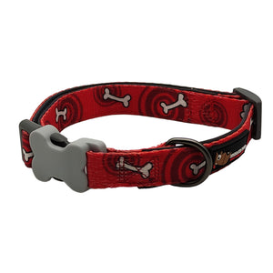 MATIS Klik Ogrlica za psa Matis Design Kost, 2cm/30-45cm, crvena