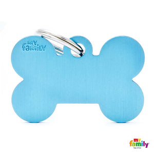 MYFAMILY Basic Pločica za graviranje  Kost aluminij, svijetlo plava