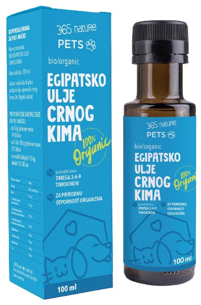 365 NATURE Pets BIO/ORGANIC Ulje crnog kima za pse i mačke, 100ml