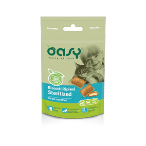 OASY Snack Cat hrskava punjena poslastica za sterilizirane mačke 60 g