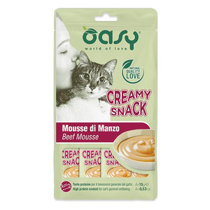 OASY Snack Cat, kremasta poslastica sa okusom govedine 4X15g