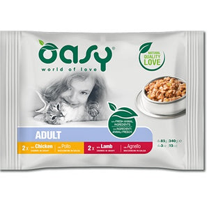 OASY Multipack vrećice za mačke, 2x s piletinom i 2x s janjetinom, 4x85g