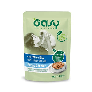 OASY Vrećica PUPPY/JUNIOR, trakice s piletinom i rižom u umaku, 100g