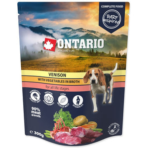 ONTARIO Dog, vrećica, mišićno meso divljači s povrćem, u temeljcu, 300g