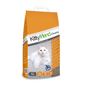 KITTYFRIEND Clumping, grudajući mineralni pijesak za mačke, bezmirisni, 5l