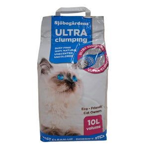 SJOBOGARDENS Ultra Clumping, grudajući mineral pijesak za mačke, bezmirisni, 10l