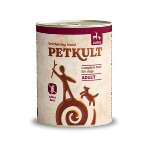 PETKULT Konzerva za pse, s mesom divljači, bez žitarica, 800g