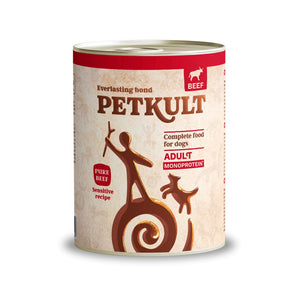 PETKULT Konzerva za pse Monoprotein Sensitive, govedina sa smeđom rižom, 800g