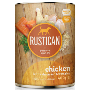 RUSTICAN Piletina s lososom i smeđom rižom, bez glutena