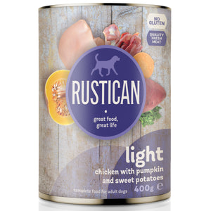 RUSTICAN Light Piletina s bučom i batatom, monoproteinska hrana, bez glutena,