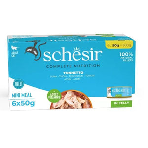 SCHESIR Konzerva za mačke multipack, tunjevina, u želeu, 6x50g