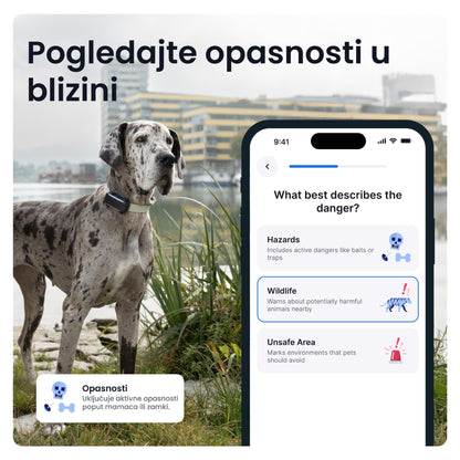 TRACTIVE DOG 6 XL, GPS lokator za pse i monitor zdravlja, crni, iznad 20 kg