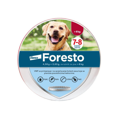 FORESTO (Elanco) ogrlica protiv buha i krpelja za pse od 8kg 70cm