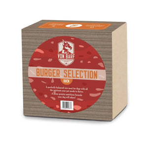 Von BARF Burger Selection, pačetina, sirova zamrznuta hrana za pse, 5x200g