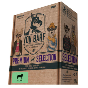 Von BARF Premium Selection, janjetina, sirova zamrznuta hrana za pse, 8x250g