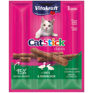 VITAKRAFT Cat Stick Classic, štapići s pačetinom i kunićevinom, 3 kom/18g
