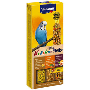 VITAKRAFT Štapići s medom, jajem i voćem, za male papige, 3 kom/80g