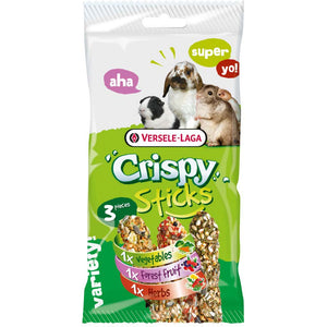 VERSELE-LAGA Crispy, štapići s povrćem, šumskim voćem i biljem, 3x55g