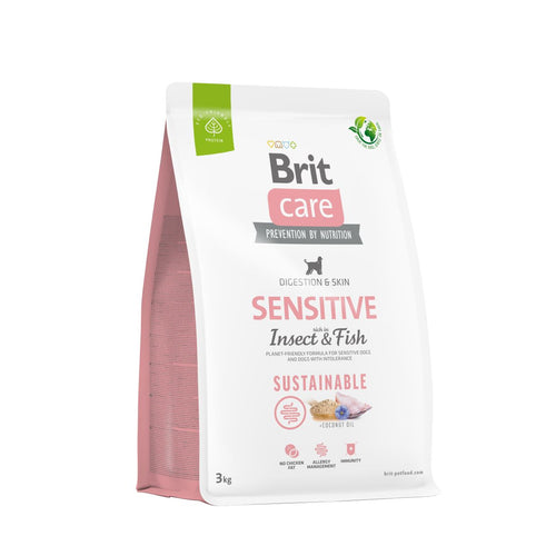 BRIT CARE Digestion & Relax Sustainable Sensitive, bogato insektima i ribom
