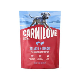 CARNILOVE Active, JUNIOR, Losos i puretina, za velike pasmine