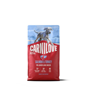 CARNILOVE Active, JUNIOR, Losos i puretina, za velike pasmine