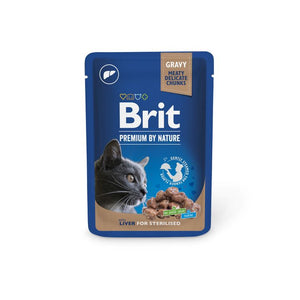 BRIT PREMIUM Komadići u umaku Sterilised, s jetricom, 100g