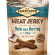 CARNILOVE Meat Jerky, pačetina s haringom, mesni fileti bez žitarica, 100g