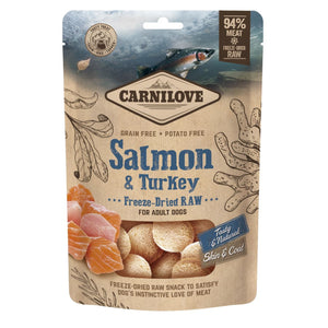 CARNILOVE Freeze-Dried Raw Losos/Puretina, liofizirana poslastica za pse. 60g